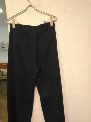 Pantalón ancho Massimo Dutti azul marino