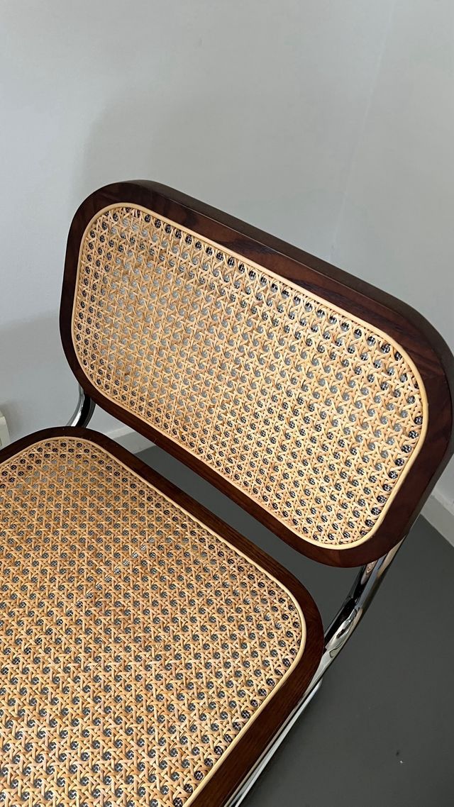 Silla Diseño Sklum Madera Metal Ratán