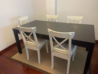 Mesa Comedor Extensible IKEA Bjursta Negra