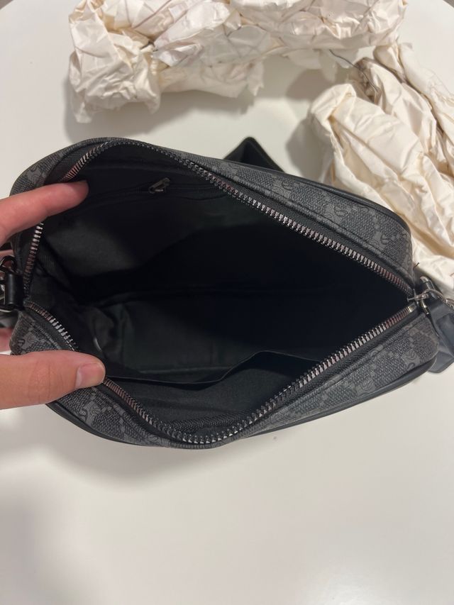 Bandolera hombre negra y gris