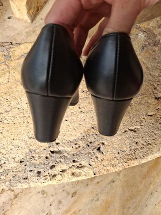 Zapatos de flamenco negros Ball-Strap