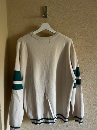 Jersey blanco BKLYN vintage - BERSHKA