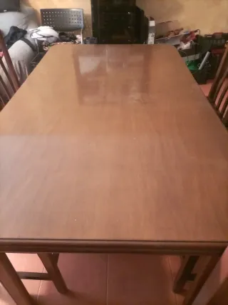Mesa comedor madera + 6 sillas