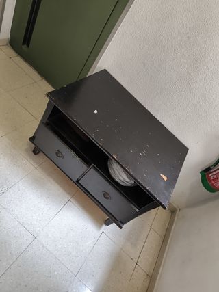 Mueble TV madera negro