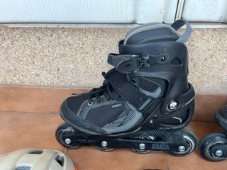 Patines en línea y equipo de protección