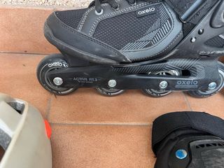 Patines en línea y equipo de protección