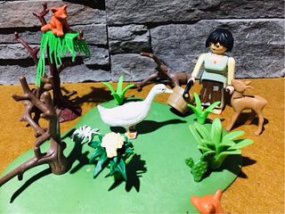 Playmobil belén aldeana con animales