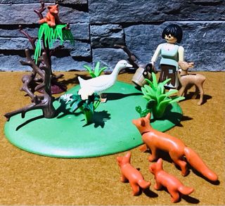 Playmobil belén aldeana con animales