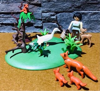Playmobil belén aldeana con animales