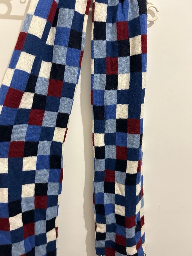 Bufanda Hackett Cuadros Azul/Rojo y Blanco