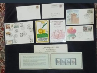 Italia Lotto Filatelico+10 Cartoline postali Euro.