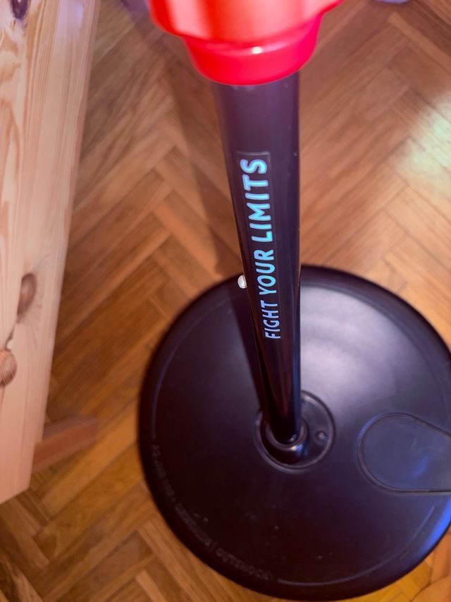 Kit Saco Boxeo Portátil + Guantes Rojos+espinille