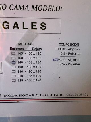 Juego de Sábanas 50% Poliéster 50% Algodón