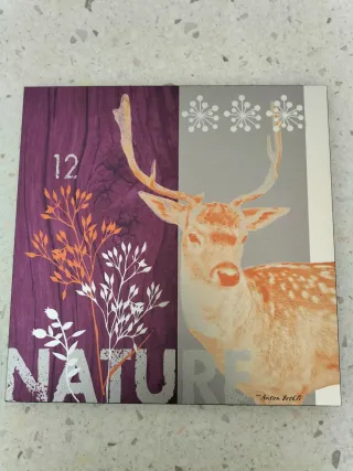 Quadro da parete con cervo e natura