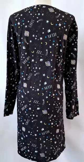 Camisón manga larga estampado galaxia
