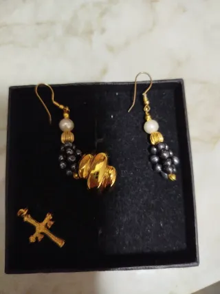 Conjunto de Joya Anillo y Pendientes, oferta hoy