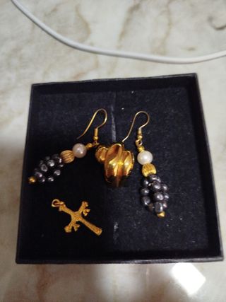 Conjunto de Joya Anillo y Pendientes, oferta hoy