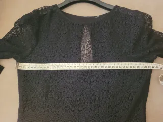 Vestido fiesta negro encaje talla S