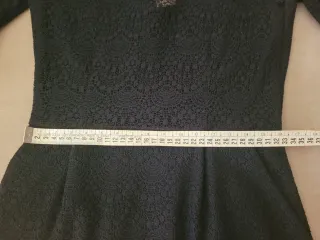 Vestido fiesta negro encaje talla S