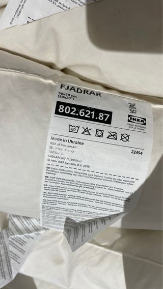 FJÄDRAR Relleno cojín hueso 50x50 cm