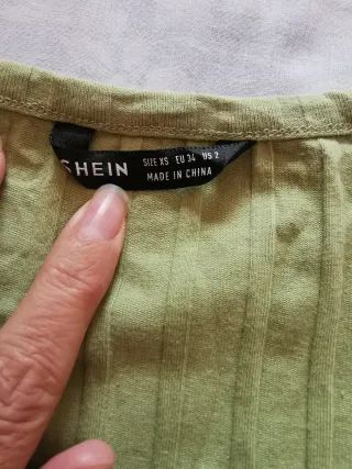 Jersey verde de punto fino