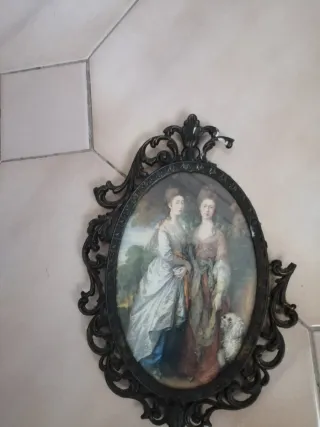 Marco Ovalado Antiguo Brocante