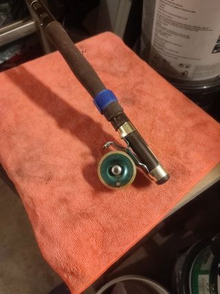 Caña de pesca con carrete