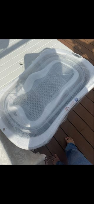 Bañera Plegable Bebé con Asiento Gris