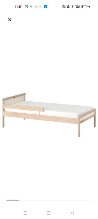 Cama infantil madera Sniglar Ikea