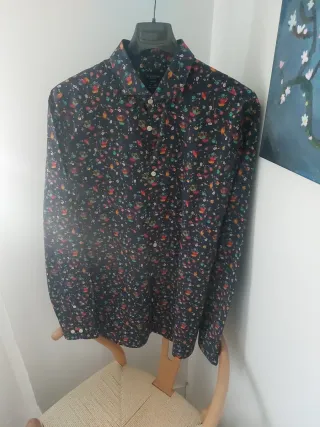 Camisa SELECTED hombre estampada #pájaros #flores