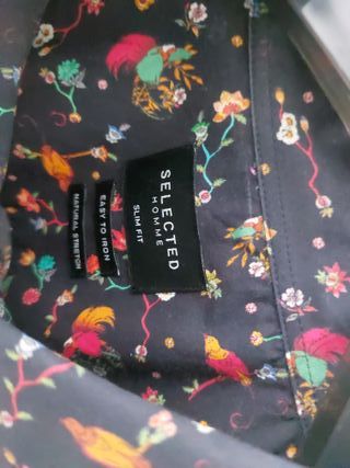 Camisa SELECTED hombre estampada #pájaros #flores