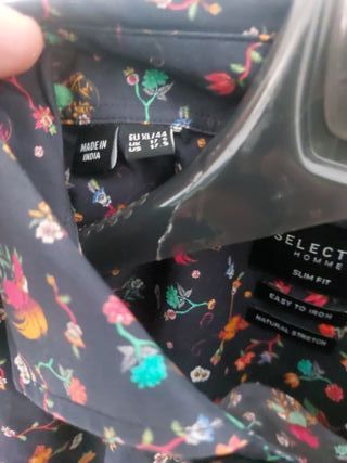 Camisa SELECTED hombre estampada #pájaros #flores