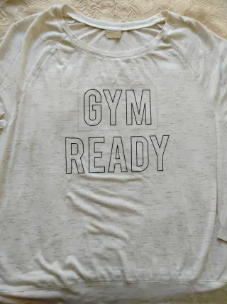 Camiseta GYM READY beige/rosa