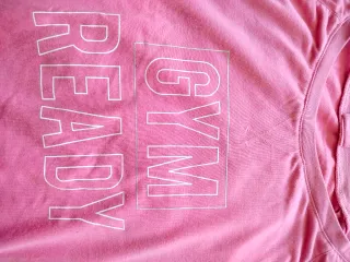 Camiseta GYM READY beige/rosa