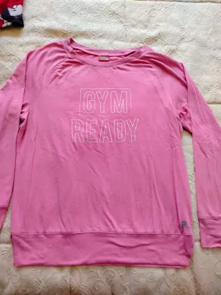 Camiseta GYM READY beige/rosa