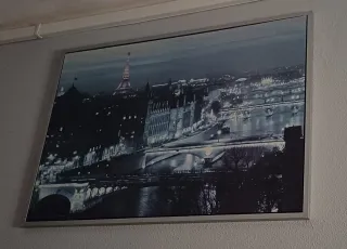 Cuadro Paisaje Nocturno París Ikea