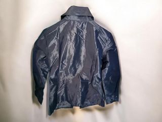 Camicia donna blu lucido con Pizzo e Balze