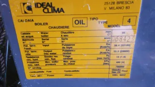 Caldera y depósito gasoil