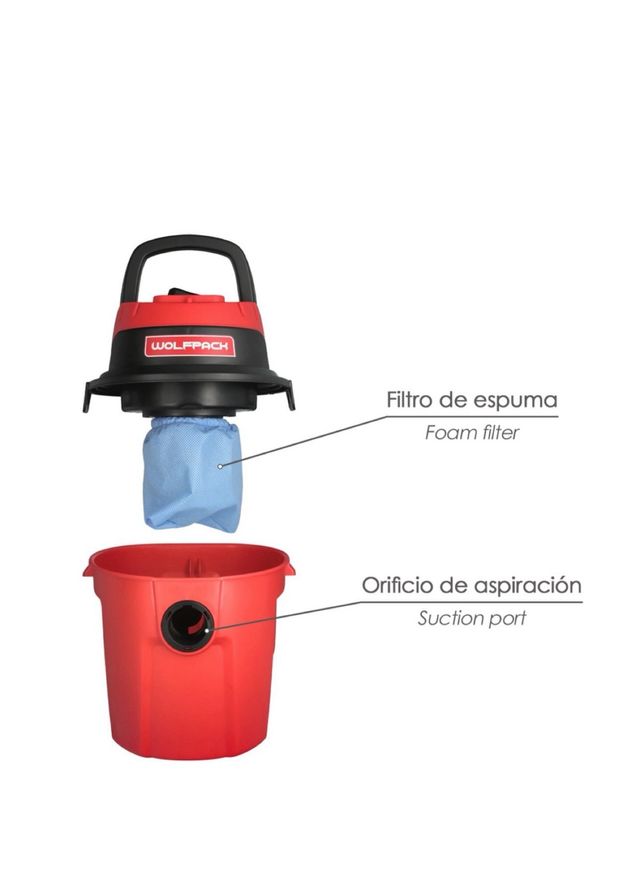 Aspirador soplador agua y polvo 1000W