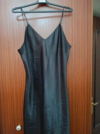 Camisón negro mujer tirantes finos