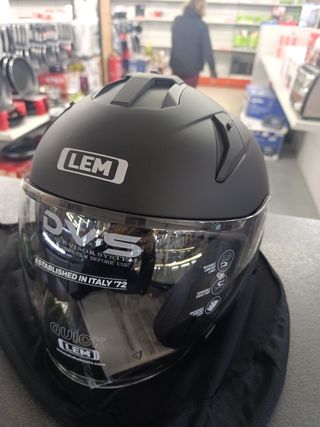 Casco Jet LEM Talla XXL Negro