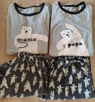 Pijamas familiar oso polar Mama y Papa