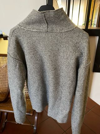 Felpa Zara collo alto grigio taglia S