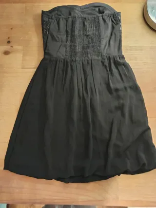 Vestido corto negro lentejuelas