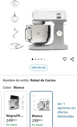 Robot de cocina Kenwood kMix BLANCO