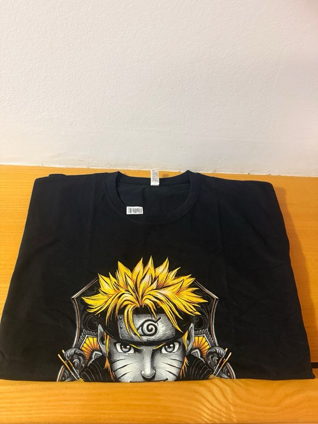 Camiseta Naruto Hombre Negra Talla M