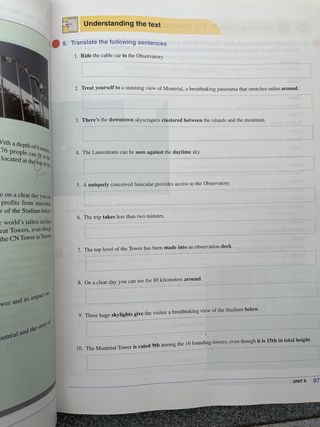 English in the tourist industry