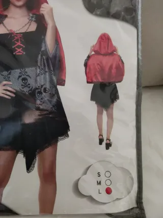 Disfraz Caperucita Gótica Halloween Talla L