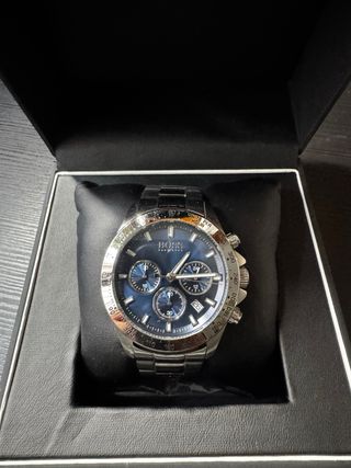 Reloj Boss Cronógrafo Azul y Plateado
