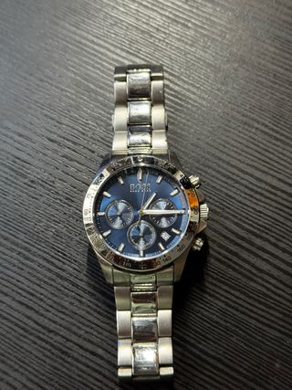 Reloj Boss Cronógrafo Azul y Plateado